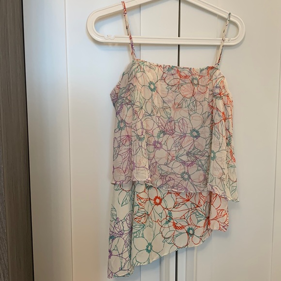 Anthropologie White Floral Camisole - Picture 1 of 7